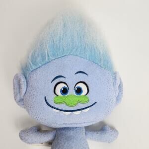 Dreamworks 2015 Trolls Movie "Guy Diamond" Blue Plush Stuffed Toy 12" VGC